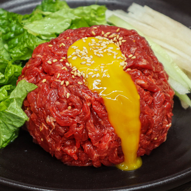 [팔도농수산연합]국내산 당일작업 1등급 한우 육회 신선 냉장 육회키트 홈술 안주, 1개, 120g