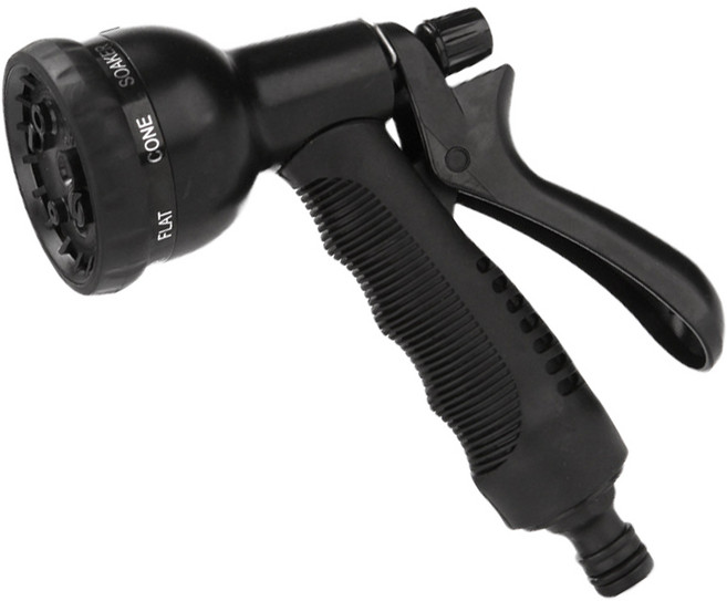 레브홈 파워젯 만능 고압분사기 헤드 세차 베란다 정원 청소 물 호스 다기능 워터건, 블랙, 1개