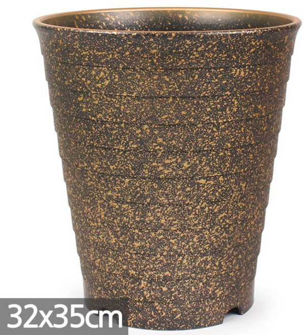 컬러 대형화분 펄그린 - 플라스틱화분 인테리어화분 원형화분 라운드화분 화분 실내화분 대형화분 중형화분 큰화분 베란다화분 실외화분, 04_한성_라운드화분(펄골드)-350