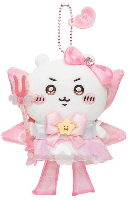 GOYES 먼작귀 CHIIKAWA 매지컬 마법소녀 인형 키링 애니 굿즈 봉제 인형, 1개, 핑크, 10cm