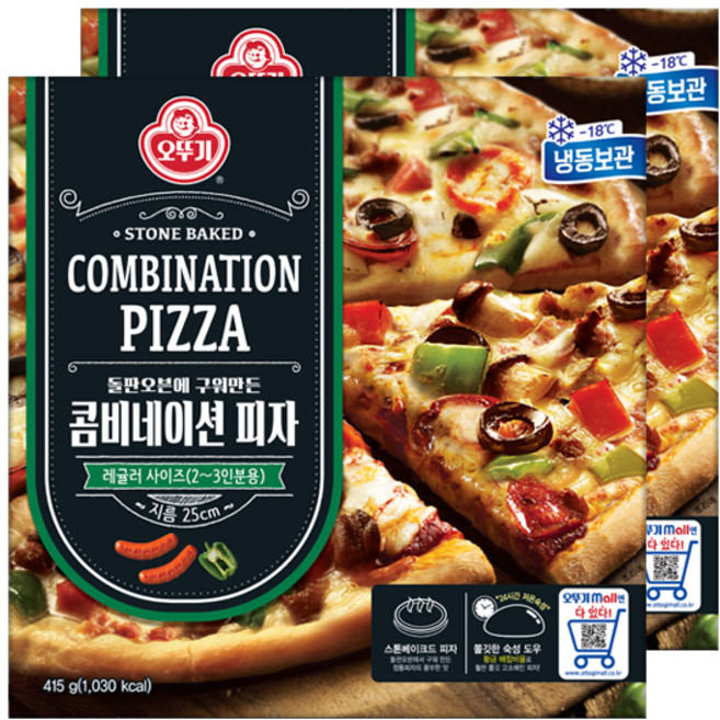 오뚜기 콤비네이션피자, 415g, 2개