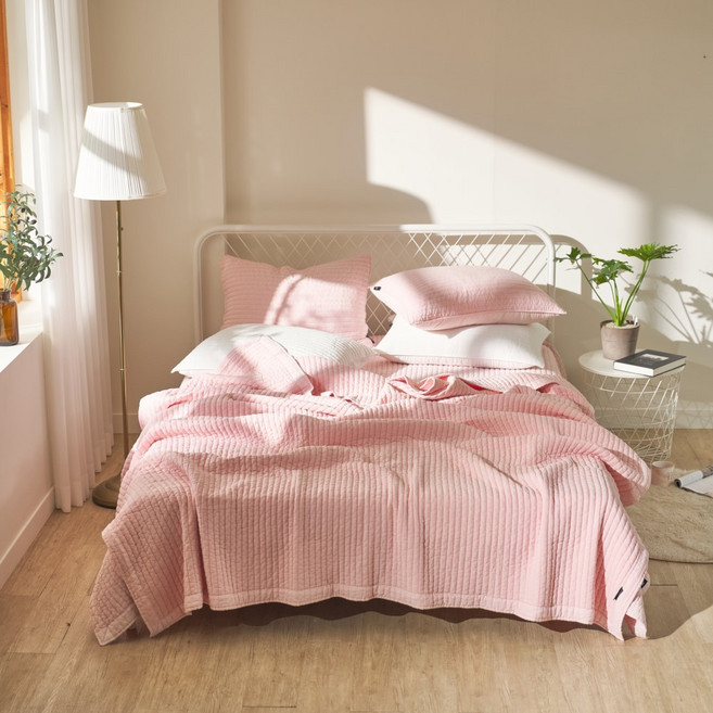 아밍 단비 모달 줄누비 이불 베개세트 SS