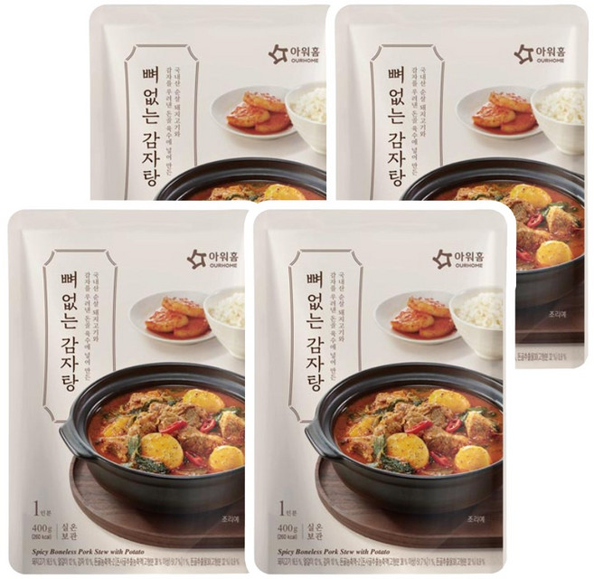 아워홈 뼈없는 감자탕, 4개, 400g