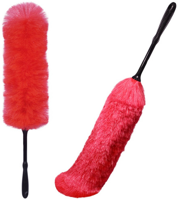 오필리아 더스터 대형 정전기 먼지털이 먼지털이개 틈새 먼지제거, 레드, 1개
