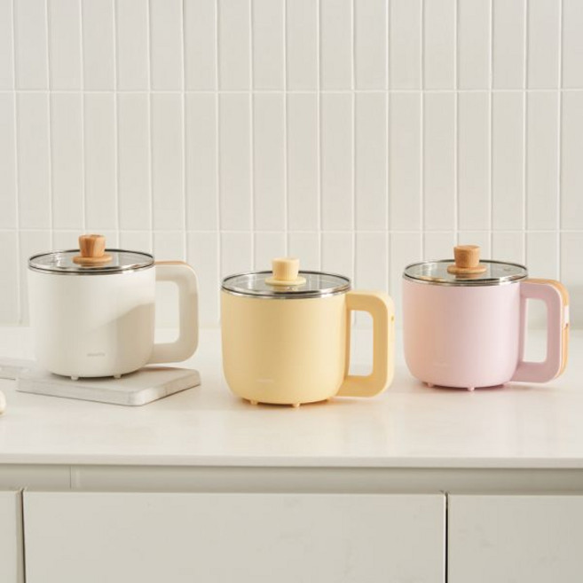 [1+1] 단미 멀티쿠커 전기냄비 라면포트 1L EK05, EK05 [화이트], EK05 [옐로우]