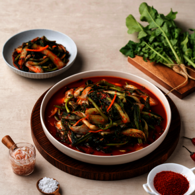 얼갈이+열무김치 2kg 전라도 보성엔 녹차 별미 김치 / 정온가푸드 / 국내산 100 / 당일제조 / HACCP, 1개