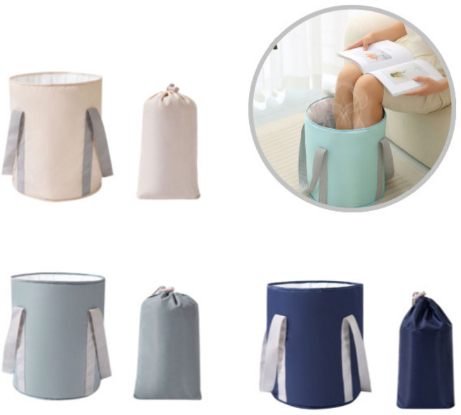 도나토르 휴대용 접이식 족욕기 바구니, 베이지, 1개