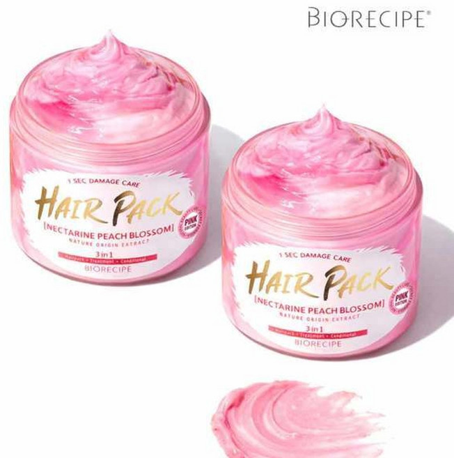 바이오레시피 헤어팩 핑크에디션 1초 손상모 복구 LPP 트리트먼트 헤어클리닉 단백질 극손상 클리닉, 1개, 300g