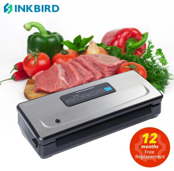 INKBIRD INK-VS02 식품 저장용 진공 실러 포장 기계 가정용 Sous Vide 가방 롤, 01 빠른, 01 EU PLUG(220V)