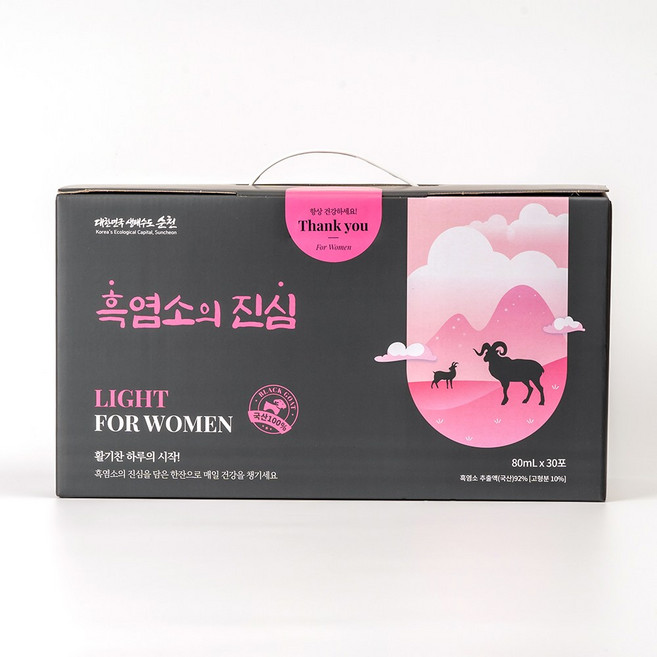 흑염소 진액 흑심 라이트 엑기스 여성용 구절초 익모초 숙지황 우슬 30포, 1세트