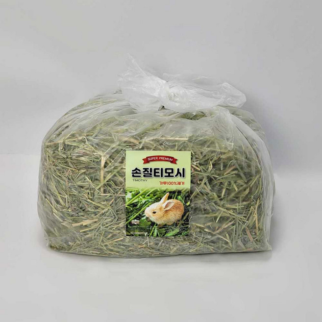 대용량 가루제거 손질 티모시 건초 토끼 기니피그 사료 3kg, 1개