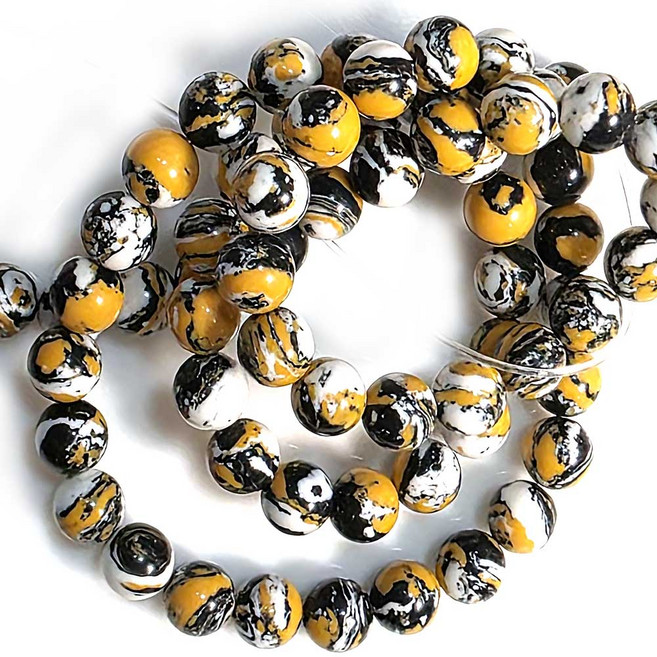 all 줄원석 6mm 일반 한줄 원석선택, 공작석 블랙