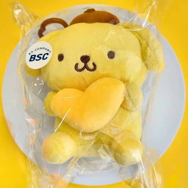 BSC 산리오 하트 인형 키링 가방고리 인형키링 가방키링 꽃다발인형, 1개, 13cm, 폼폼푸린 하트 키링 13cm