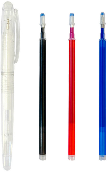 아이롱펜 세트 열펜 다리미펜, 1개, 펜1개(화이트)+리필3개(블루/레드/블랙)