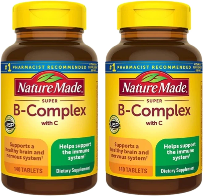 Nature Made 네이처메이드 B 컴플렉스 비타민C함유 140정, 2개, 140회분 - 쿠팡