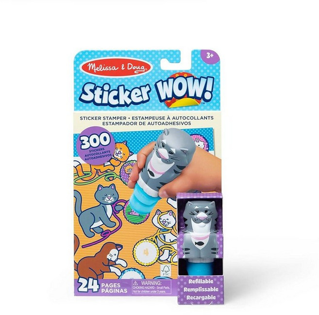멜리사앤더그 와우 스티커 고양이 & 리필 스티커 200매 세트, Cat