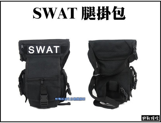 SWAT 戰術腰腿包, 黑色, 1個