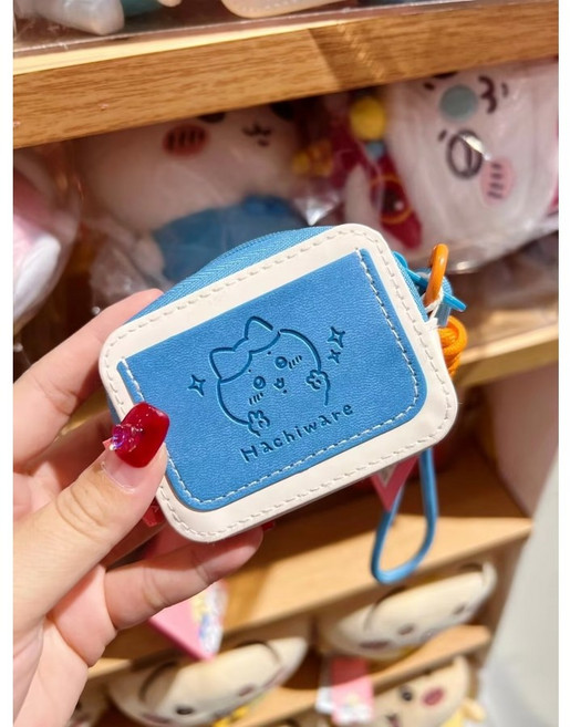 Chiikawa 치이카와 우사기 하치와레 가죽 에어팟 파우치 이어폰 케이스 동전 지갑 카드 수납 GHGH54542