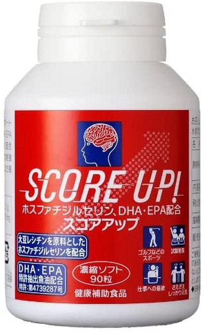 healthy life 일본직구 스코어업 DHA EPA 포스파티딜세린 리파민 PS 조제 90정(일본산) 어린이 및 성인용, 1개