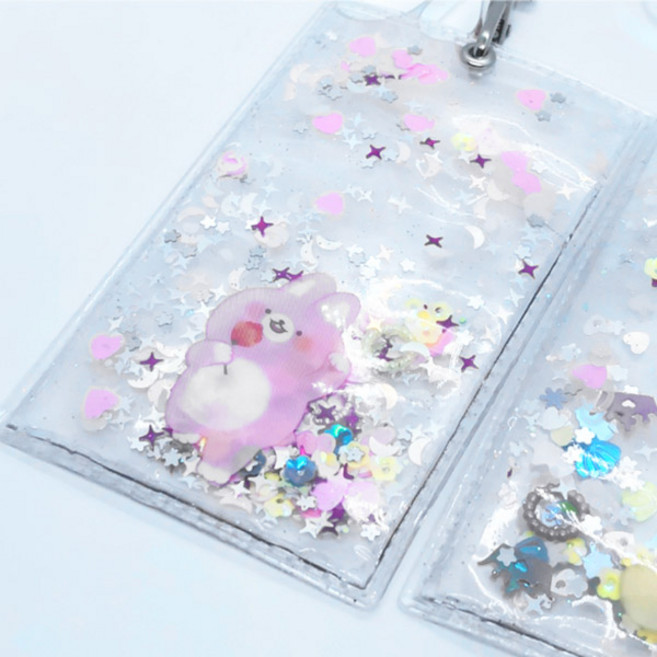 도담 스팽글 카드지갑 파우치 반짝이카드케이스 여성지갑