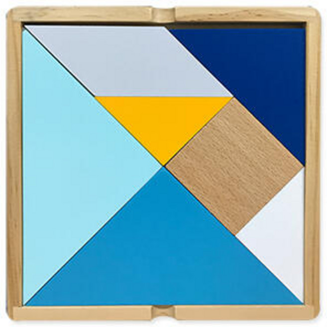 [블루마토] 두뇌 발달 원목 칠교놀이, 단품, 1개