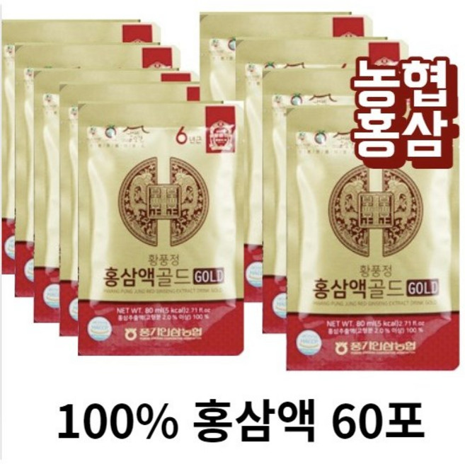 황풍정 홍삼액골드, 60개, 80ml
