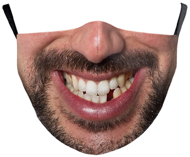 쓸데없는선물 끈조절 가능 웃긴 마스크 재밌는선물 자전거 운동 가면 얼굴프린팅