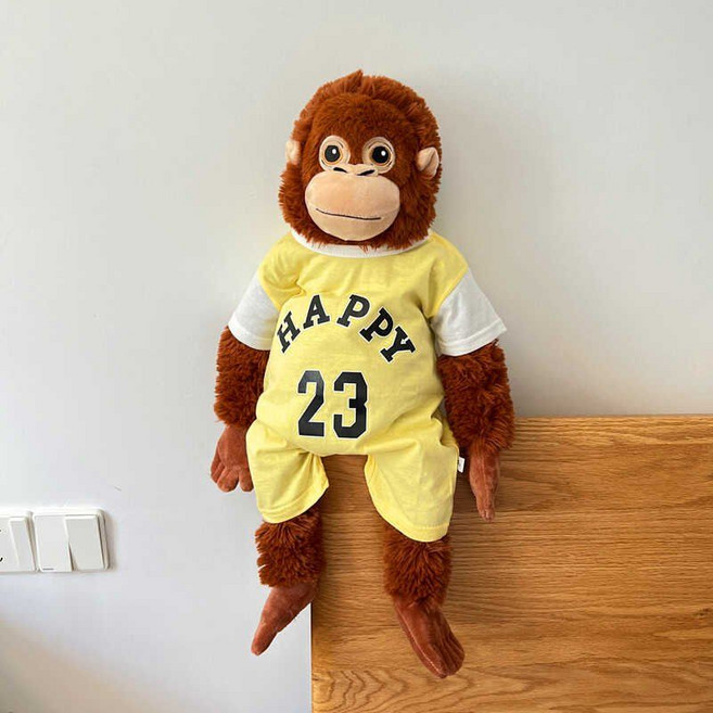 원숭이인형옷 오랑우탄인형 오랑이 고숭이 우탄이인형, 옐로우 점프수트