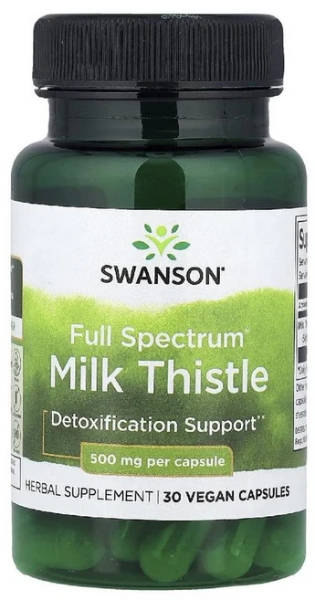 밀크씨슬 추천 Swanson Full 스펙트럼 밀크시슬 500mg 30캡슐 rksrjsrkd, 1개, 30정 - 쿠팡