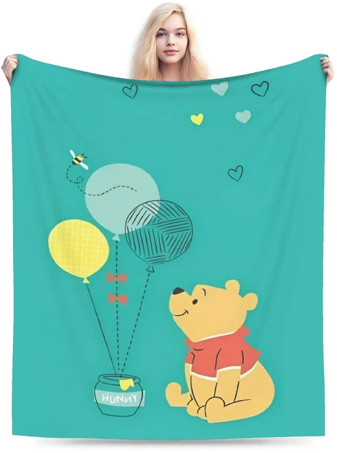 위니 더 푸 이요르 플리스 담요 침대용 야외용 따뜻한 침실 이불, 03 200x150cm(80x60in), 03 5