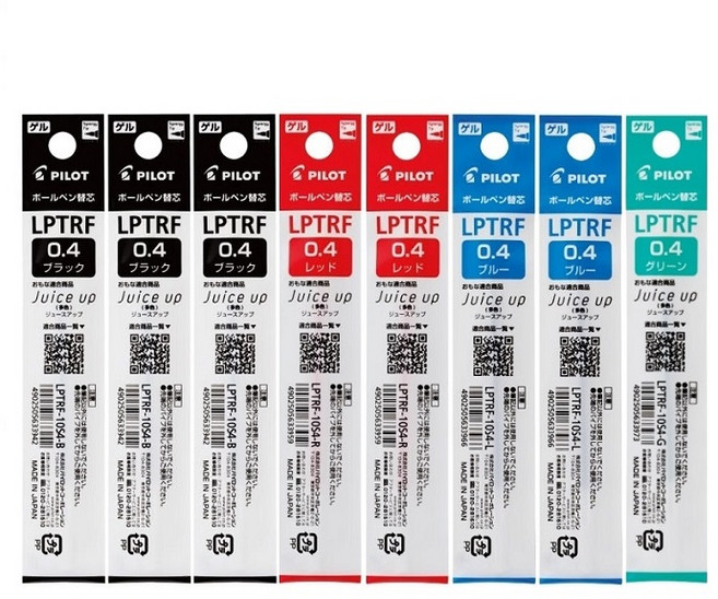 더주니 파이롯트 쥬스업 3색 4색 다색펜 리필 0.4mm 8개 세트, 1개, 블랙3개 + 레드2개 + 블루2개 + 그린1개