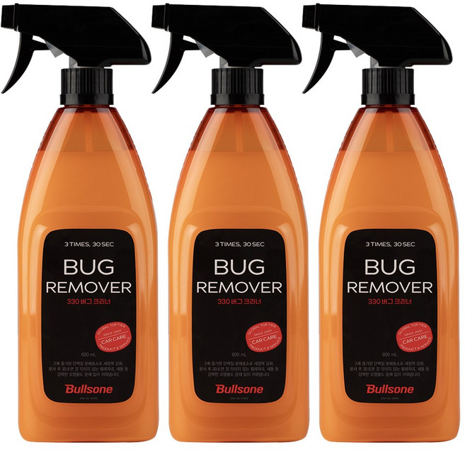 불스원 330 버그크리너 600ml 3개