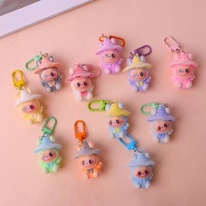 指尖陀螺 機械陀螺 變臉陀螺 變形機器人玩具 百變陀螺 解壓玩具-現貨隔日到, 1個, 魔法師布布公仔鑰匙扣✨隨機一個