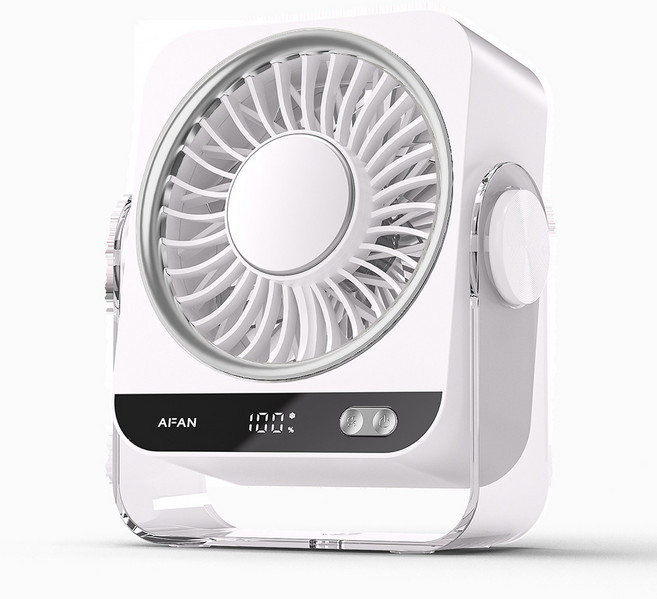 루베라 반도체 냉각 미니 냉풍기 탁상용 선풍기 USB 충전 벽걸이 겸용 에어컨 선풍기 3in1 저소음 강풍, 화이트, K818