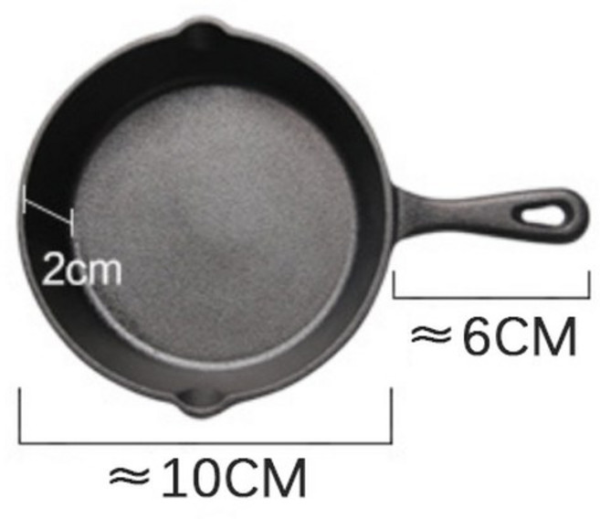 플린트 무쇠 냄비 후라이팬 14cm 16cm 20cm 26cm 미니 논코팅 논스틱 일체형, 10CM 미니 무쇠 프라이팬, 1개