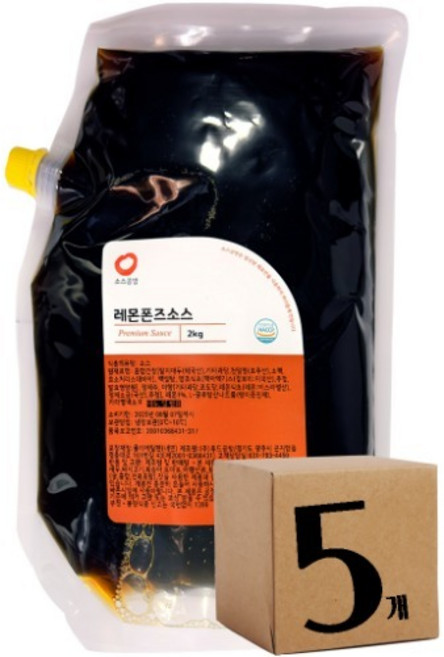 레몬폰즈 소스 (2Kg 5개), 2kg, 5개