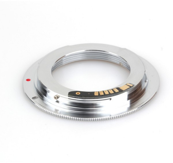 Pixco EMF AF 캐논 EOS 마운트 어댑터 링 실버플랜지 90D 5DIII 6D 로 M42 렌즈 확인, 01 Canon EF, 1개
