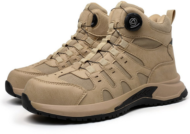 미셀즈픽 미끄럼방지 pu쿠션깔창 발편한 다이얼 하이탑 작업화 WH-8001