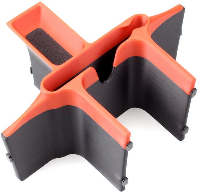 핏콘 팰리세이드 2025 풀제인지 수직수납 콘솔 트레이, 2 단문형, 4 블랙_레드