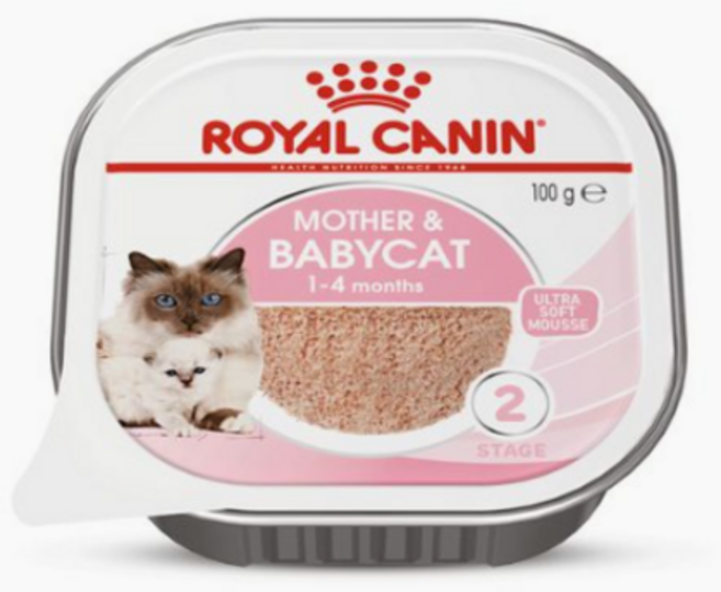 로얄캐닌 마더 앤 베이비캣 울트라 소프트 무스 STAGE 2, 닭+오리, 100g, 1개