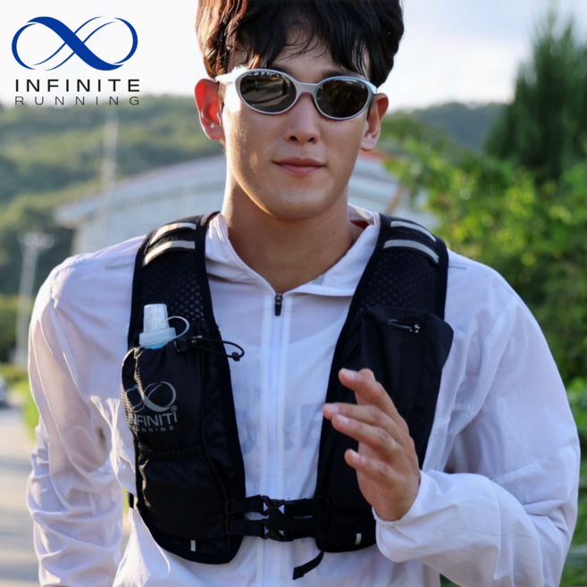 인피니티 러닝조끼 베스트 트레일 등산 런닝 마라톤 경량 가방, 화이트, 1개