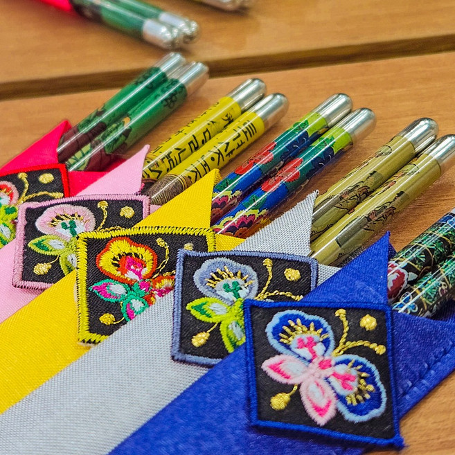 전통 민화 꽃 진공 스텐 젓가락 선물세트(5벌), 1개, 세트, 민화5벌