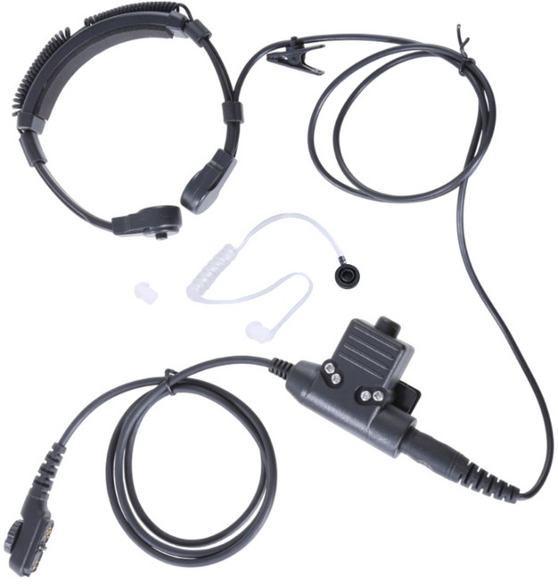 목구멍 제어 PTT 마이크 PD780 PT580H 용 이어폰 에어 튜브 헤드셋, 1개