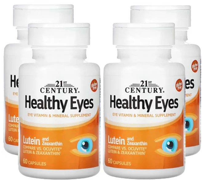 21세기센츄리 건강한 눈 루테인 제아잔틴 60캡슐, 4팩, 60정 - 쿠팡