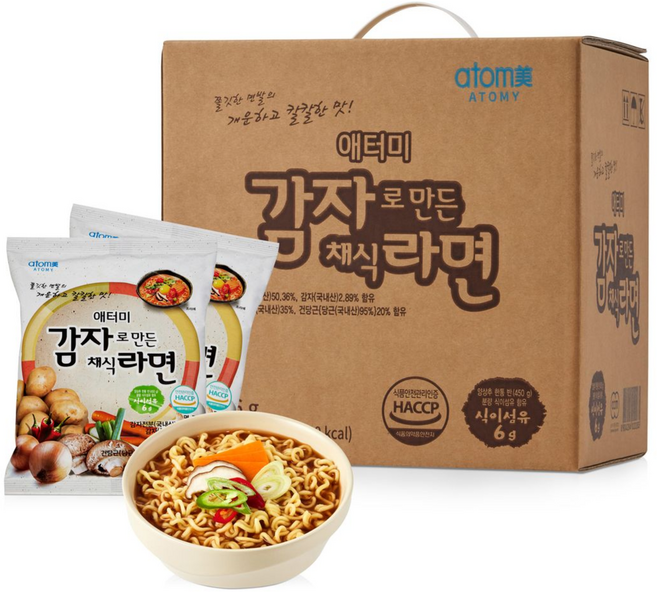 애터미 감자로 만든 채식라면 (24ea) + 라면포트 증정, 1박스