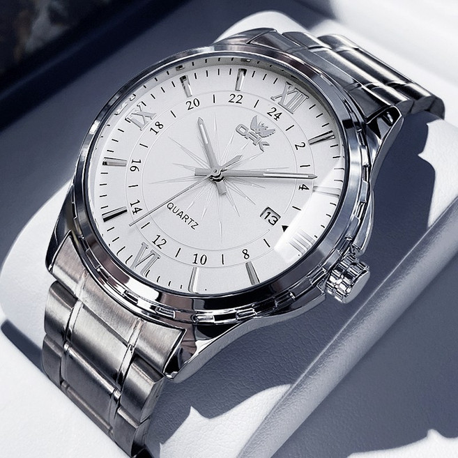 OPK 남자손목시계 정품 쿼츠 럭셔리 명품 워터프루프 야광 메탈시계