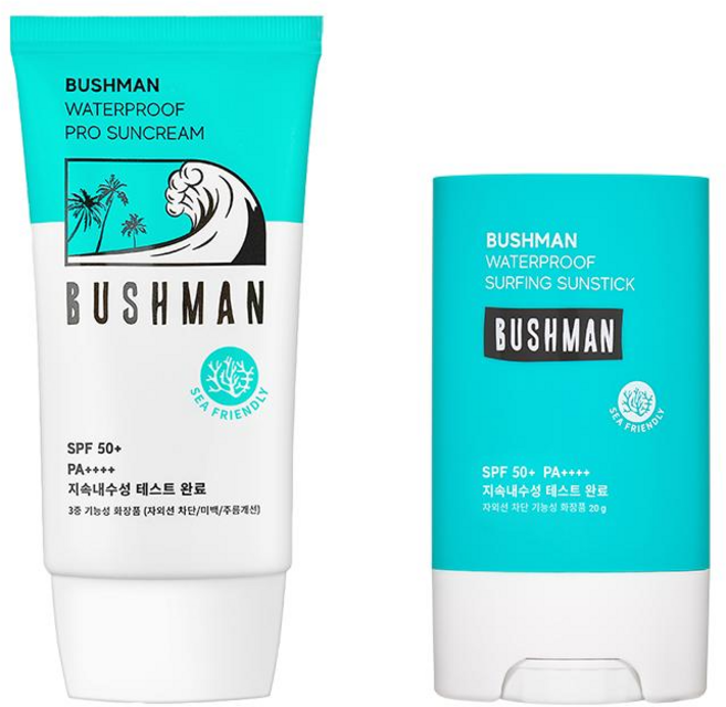 부쉬맨 워터프루프 선크림50ml + 서핑 선스틱20g SPF50+PA++++ 세트, 1개, 50g