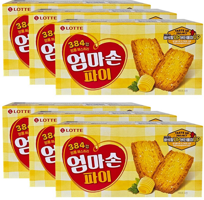 롯데웰푸드 엄마손 파이 과자, 6개, 127g