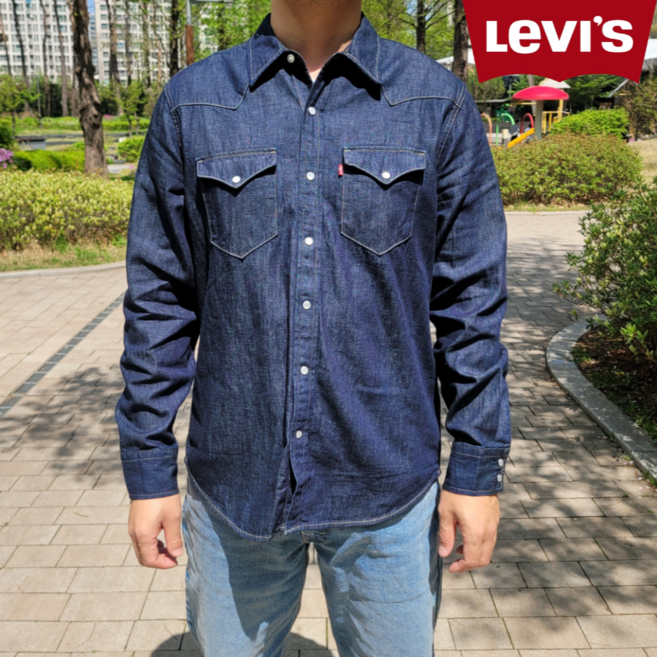[백화점 정품] 리바이스 청남방 남자 데님 셔츠 LEVI'S 클래식 웨스턴 스탠다드 핏 진청