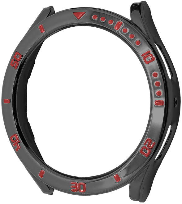 더조은셀러 갤럭시워치 호환 메탈릭 풀커버 베젤 케이스, 블랙